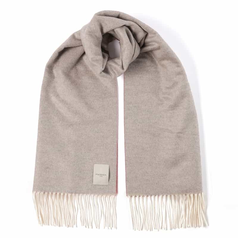 PIACENZA シルクカシミヤ素材パネルスカーフ（75×170） PINK