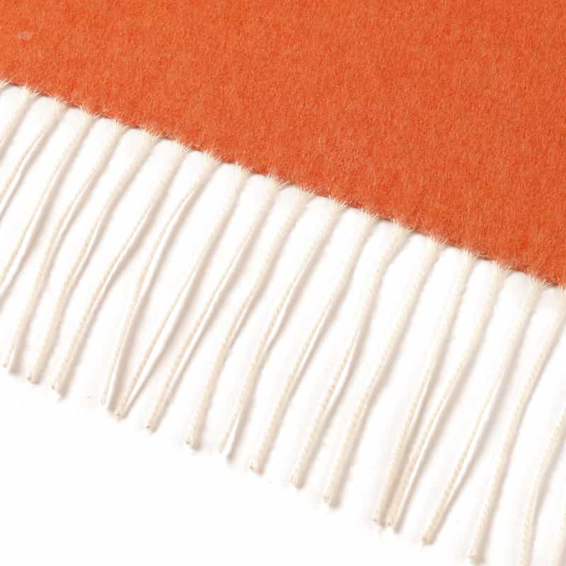 PIACENZA シルクカシミヤ素材パネルスカーフ（75×170） ORANGE