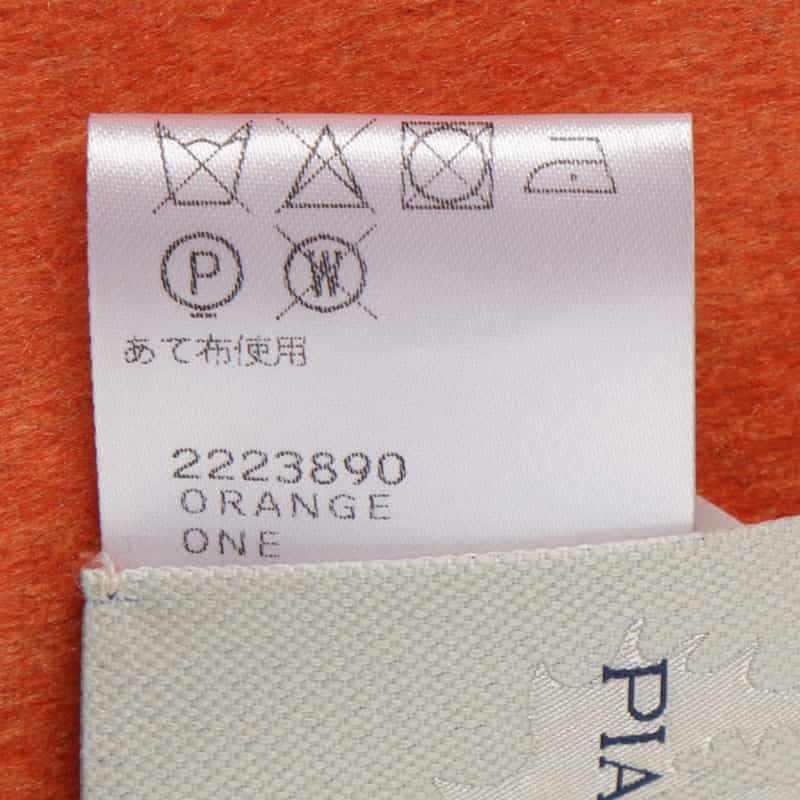 PIACENZA シルクカシミヤ素材パネルスカーフ（75×170） ORANGE