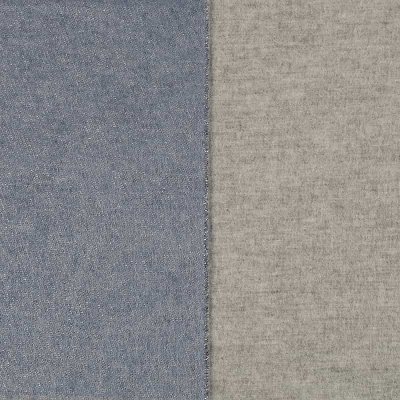 PIACENZA リバーシブルスカーフ LIGHT BLUE