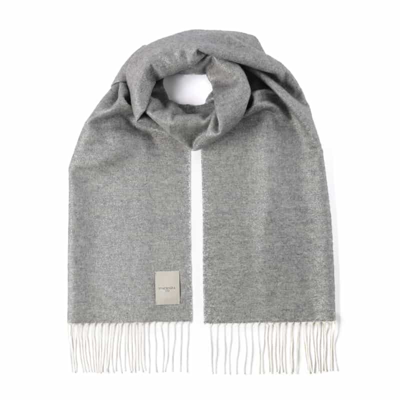 PIACENZA リバーシブルスカーフ LIGHT GRAY