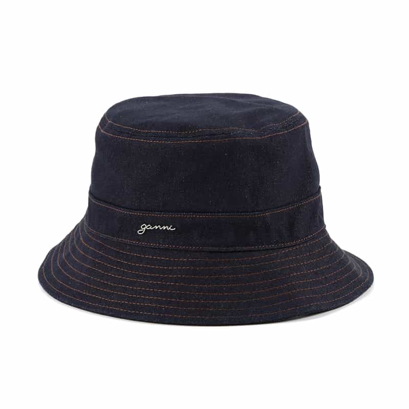 GANNI デニムバケットハット NAVY