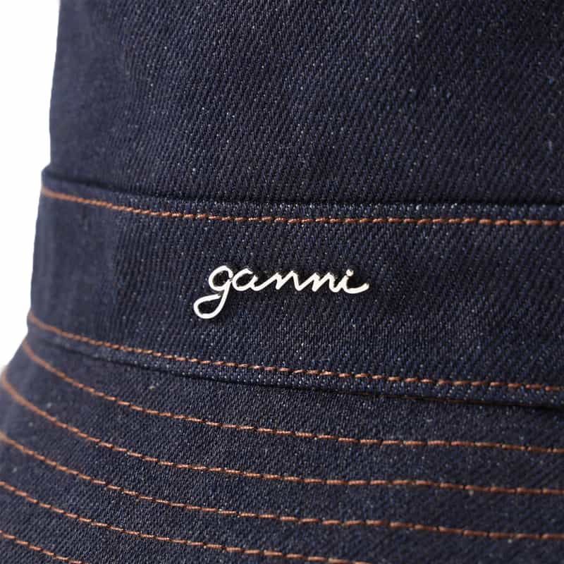 GANNI デニムバケットハット NAVY