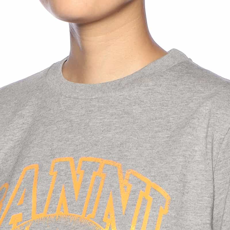 GANNI プリントTシャツ GRAY