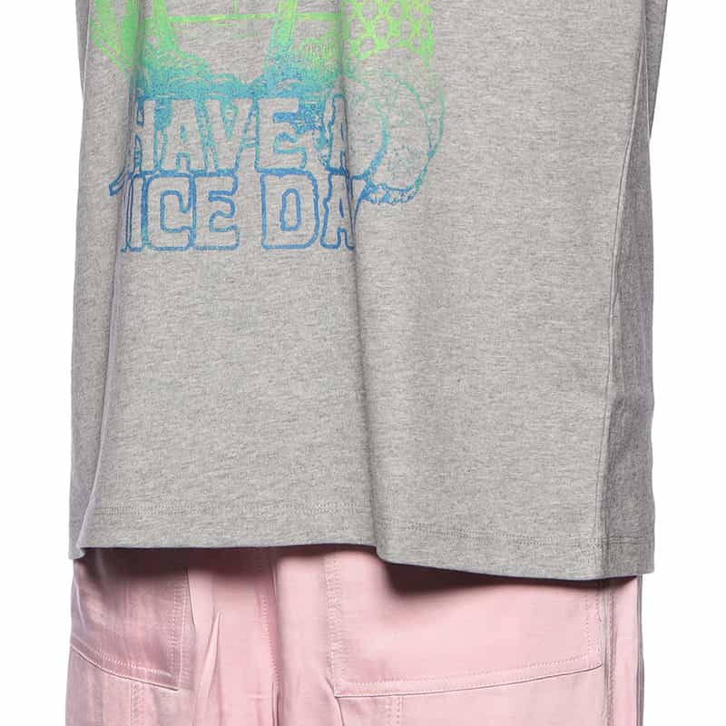 GANNI プリントTシャツ GRAY