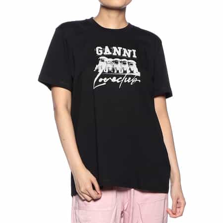 エンブロイダリーロゴ フリンジTシャツ（2224056）｜GANNI