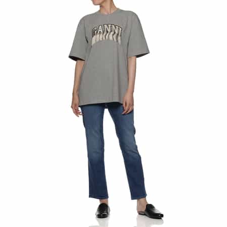 GANNI エンブロダイリーTシャツ GANNI エンブロイダリー Tシャツ | ホワイト | FARFETCH JP