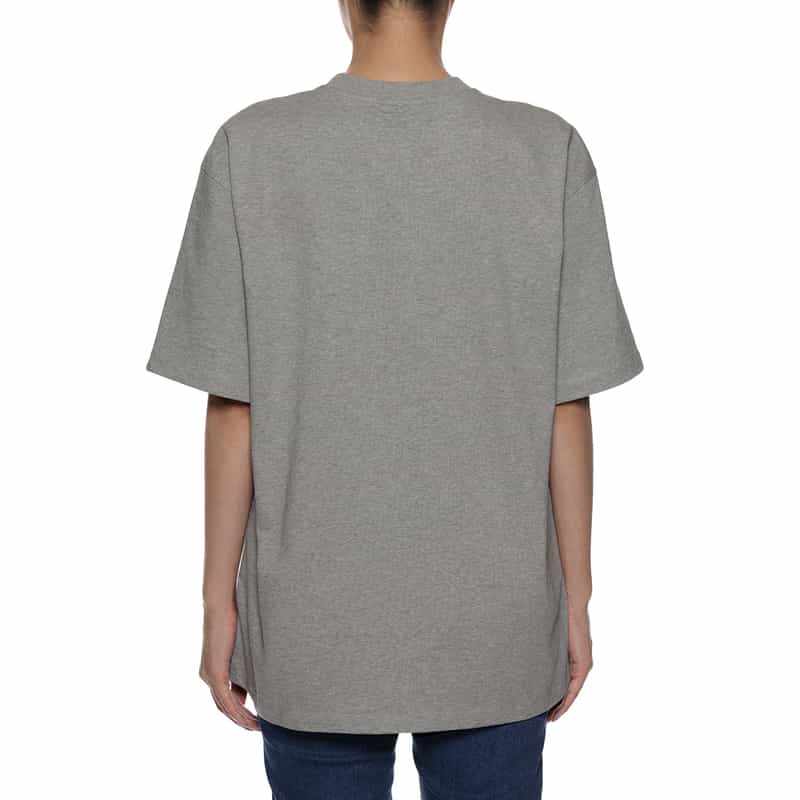 GANNI エンブロイダリーロゴ フリンジTシャツ GRAY