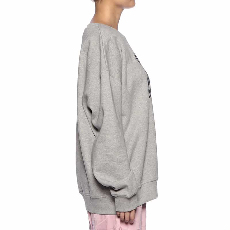 GANNI GANNI<ガニー> ロゴ入りスウェットプルオーバー GRAY