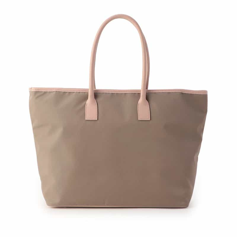 BARNEYS NEW YORK ナイロン×レザー バイカラートートバッグ BEIGE