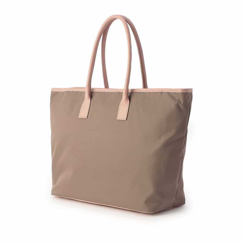 BARNEYS NEW YORK ナイロン×レザー バイカラートートバッグ BEIGE