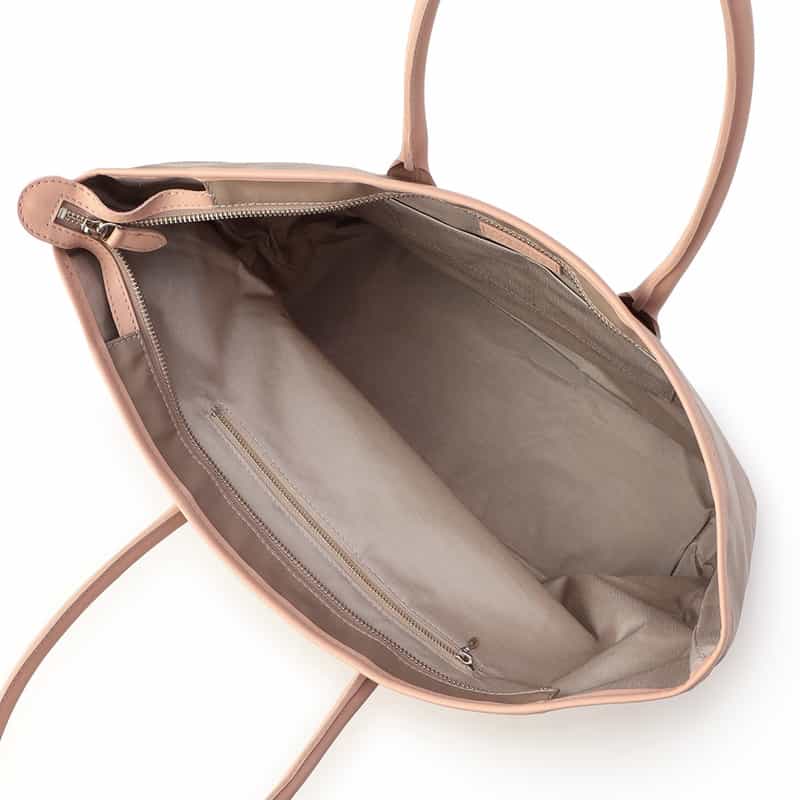 BARNEYS NEW YORK ナイロン×レザー バイカラートートバッグ BEIGE