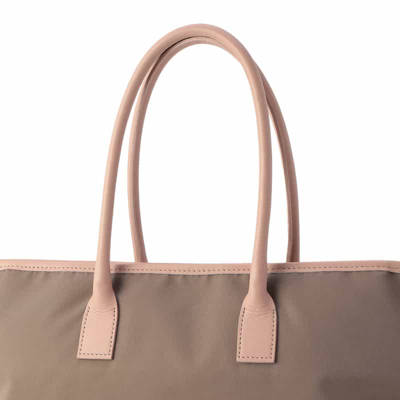 BARNEYS NEW YORK ナイロン×レザー バイカラートートバッグ BEIGE