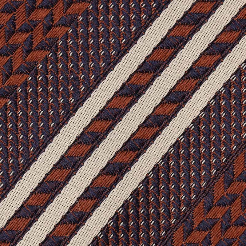 ATTO VANNUCCI FIRENZE セッテピエゲ ストライプ柄タイ BROWN