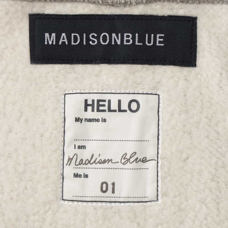 MADISONBLUE MADISONBLUE＜マディソンブルー＞ ジップアップ 裏毛フーディ GRAY