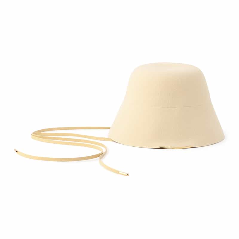 ENTWURFEIN ENTWURFEIN<エントワフェイン>フェルトハット "KELLY" IVORY