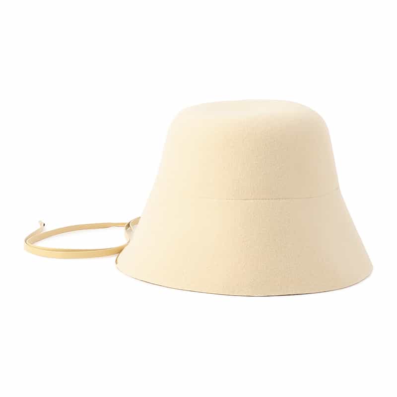 ENTWURFEIN ENTWURFEIN<エントワフェイン>フェルトハット "KELLY" IVORY