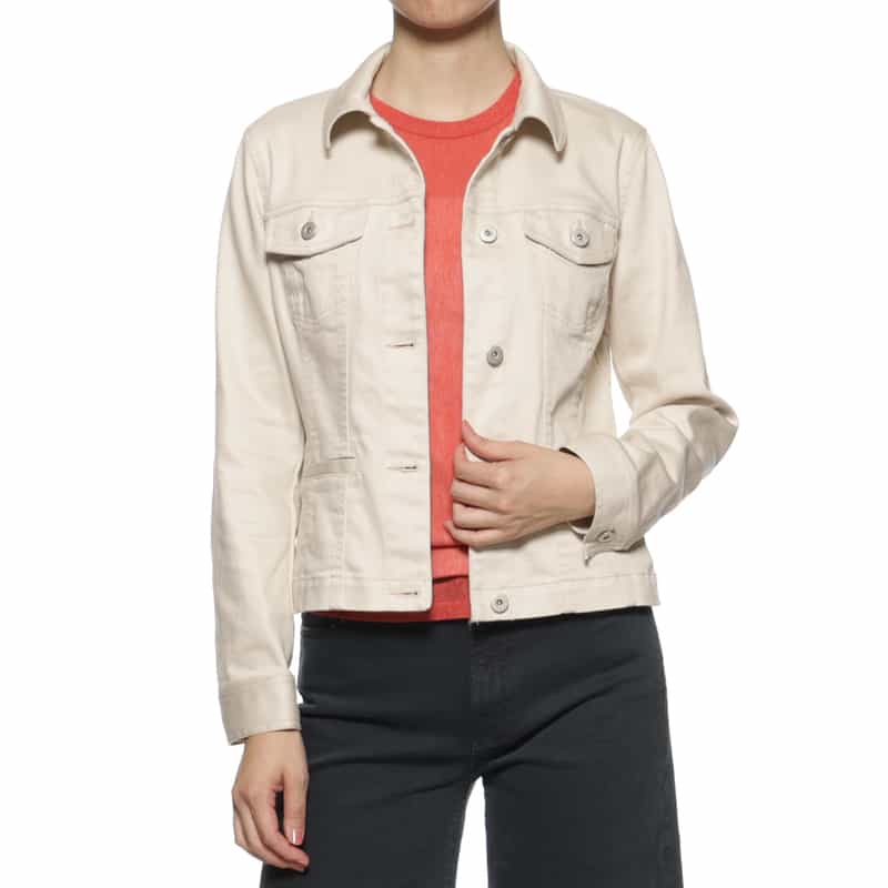 BARNEYS NEW YORK ウォッシャブル ストレッチ デニムジャケット BEIGE