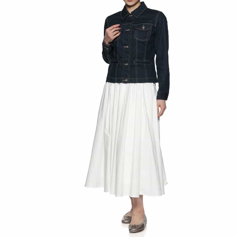 BARNEYS NEW YORK ウォッシャブル ストレッチ デニムジャケット NAVY