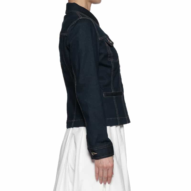 BARNEYS NEW YORK ウォッシャブル ストレッチ デニムジャケット NAVY