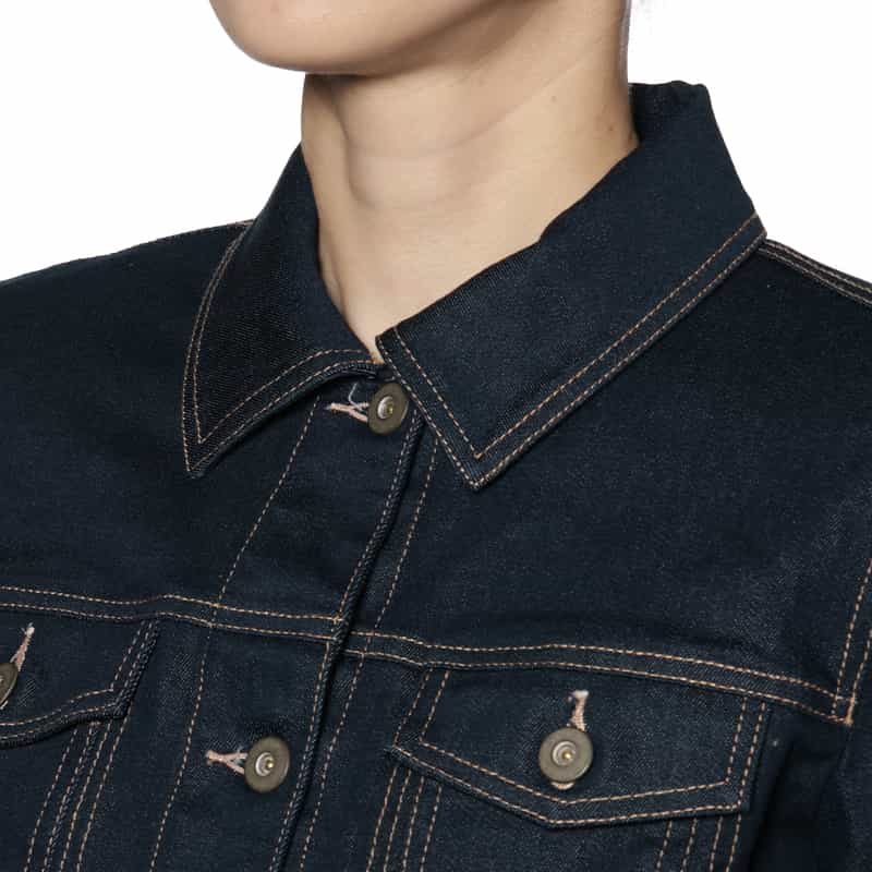 BARNEYS NEW YORK ウォッシャブル ストレッチ デニムジャケット NAVY