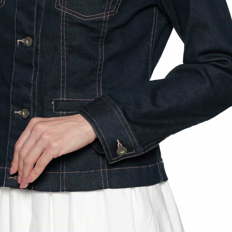 BARNEYS NEW YORK ウォッシャブル ストレッチ デニムジャケット NAVY