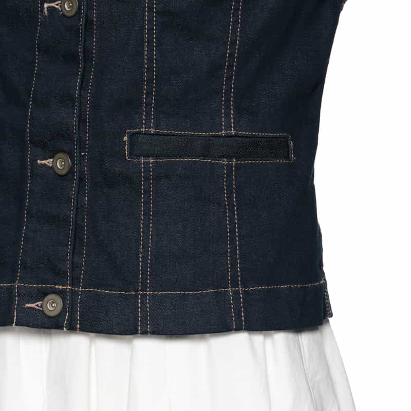 BARNEYS NEW YORK ウォッシャブル ストレッチ デニムジャケット NAVY