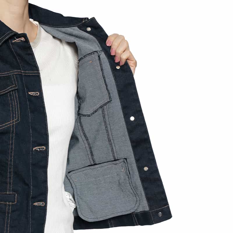 BARNEYS NEW YORK ウォッシャブル ストレッチ デニムジャケット NAVY