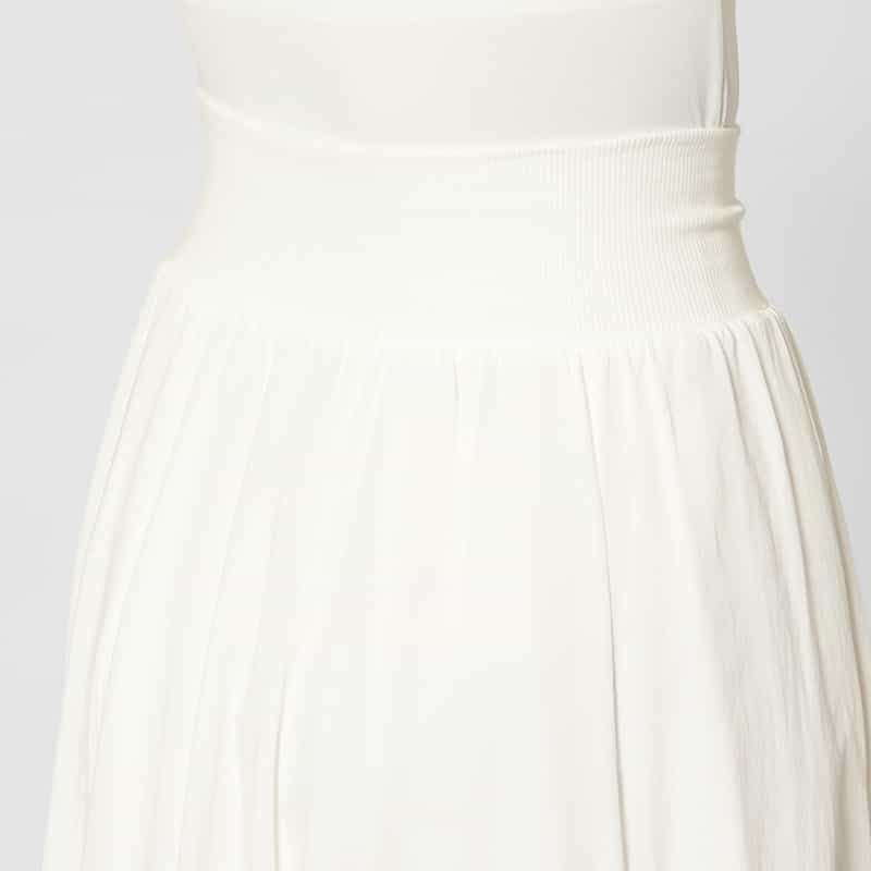 BARNEYS NEW YORK ウォッシャブル ロングフレアスカート OFF WHITE