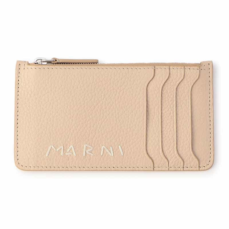 MARNI ジップコインケース付きカードケース BEIGE