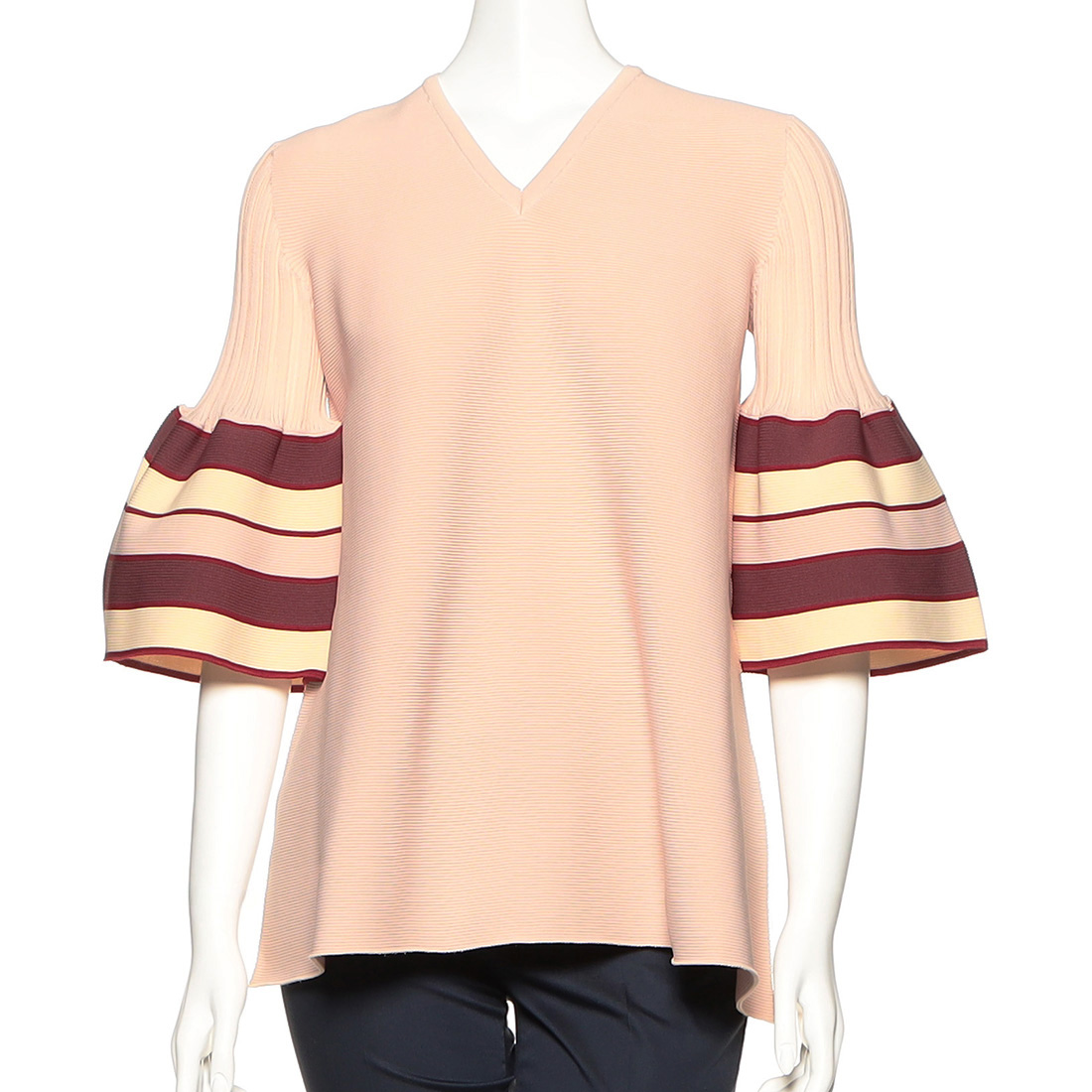 "POTTERY" ベルスリーブ ニットプルオーバー