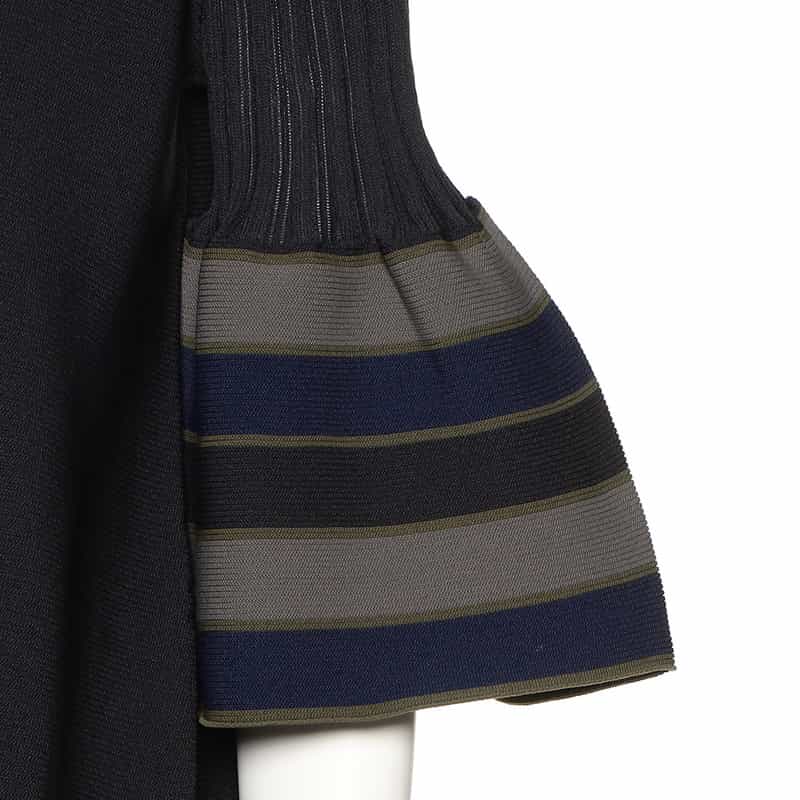 CFCL "POTTERY" ベルスリーブ ニットプルオーバー MULTI COLOR