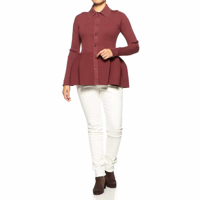 CFCL "POTTERY" 限定グリッターニットカーディガン RED