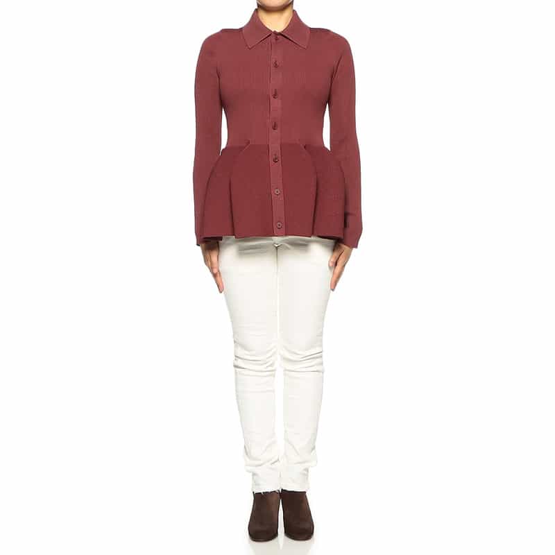 CFCL "POTTERY" 限定グリッターニットカーディガン RED