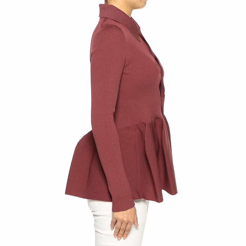 CFCL "POTTERY" 限定グリッターニットカーディガン RED