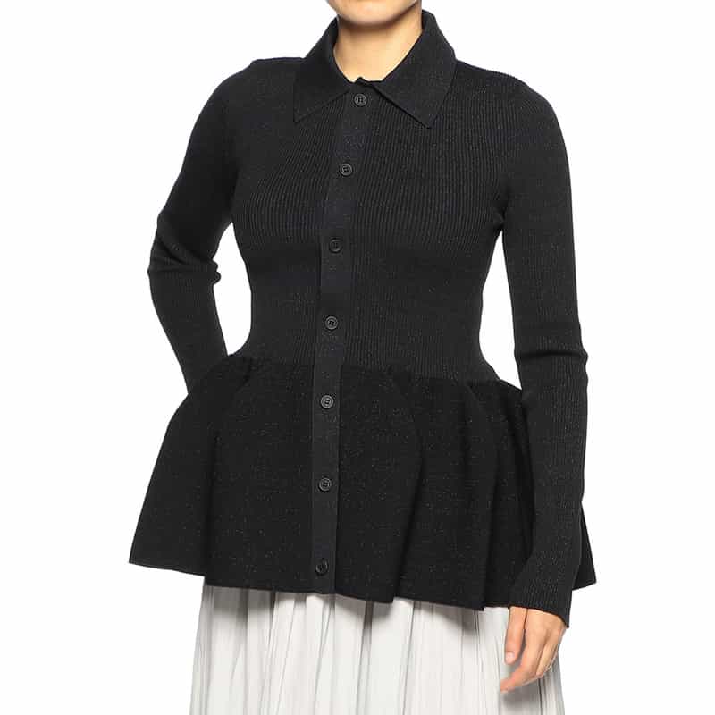 CFCL "POTTERY" 限定グリッターニットカーディガン BLACK