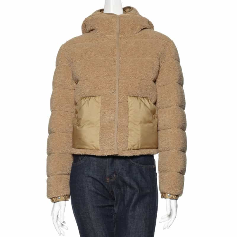 MONCLER フーデッドダウンコート "AUDRIEU" BEIGE