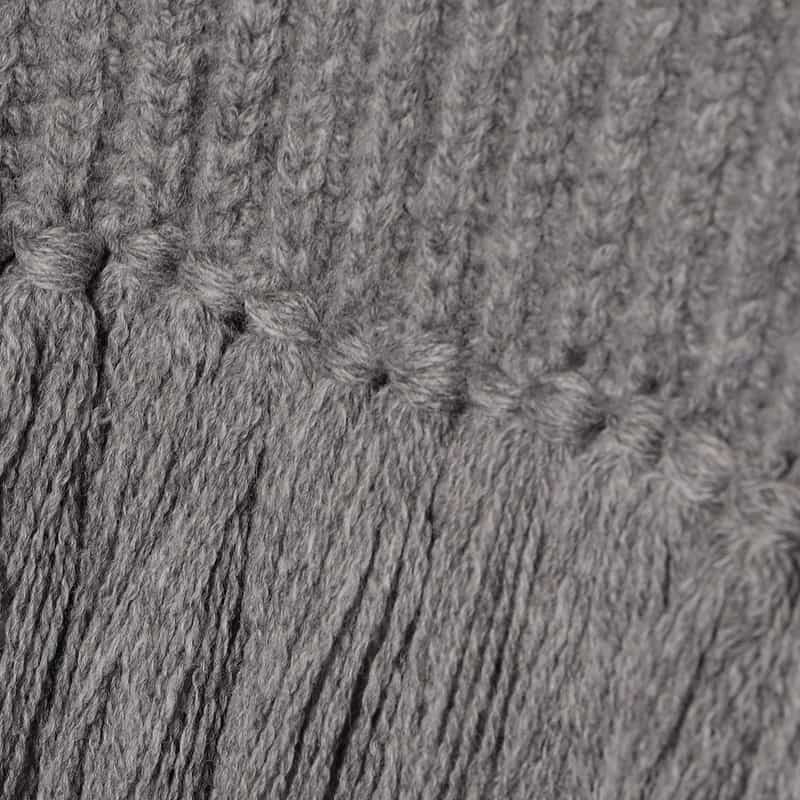 HYKE ウール フリンジニットベスト GRAY