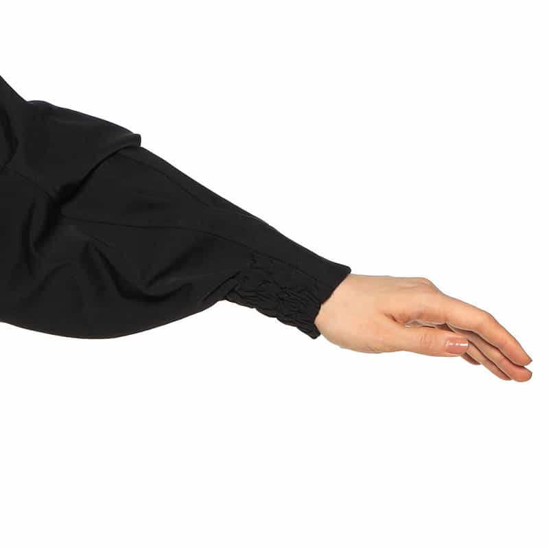 HYKE ボリュームスリーブ バックジップ ブラウス BLACK