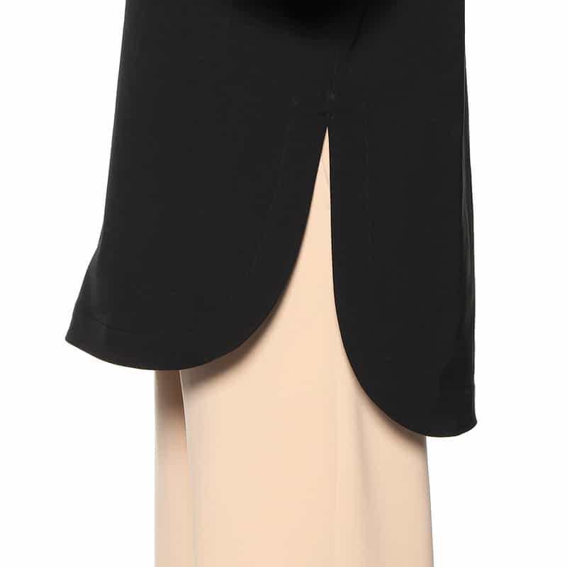 HYKE ボリュームスリーブ バックジップ ブラウス BLACK