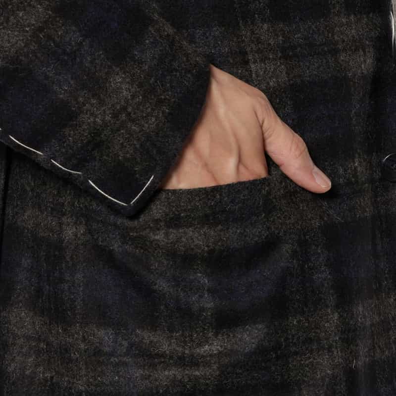 TAGLIATORE チェック柄テーラードジャケット DARK GRAY