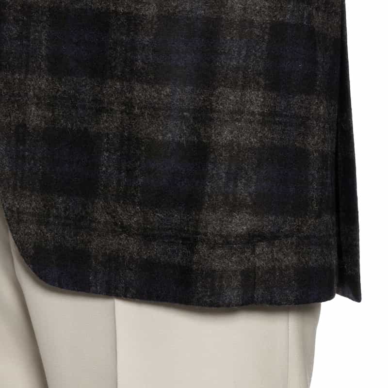 TAGLIATORE チェック柄テーラードジャケット DARK GRAY