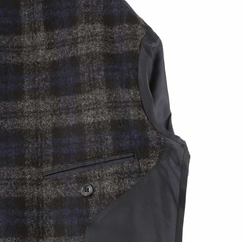 TAGLIATORE チェック柄テーラードジャケット DARK GRAY