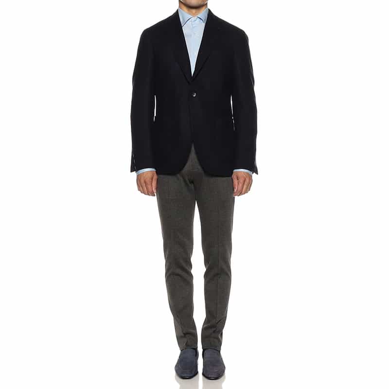 LARDINI ウールナイロンジャケット “ADVANCE" NAVY