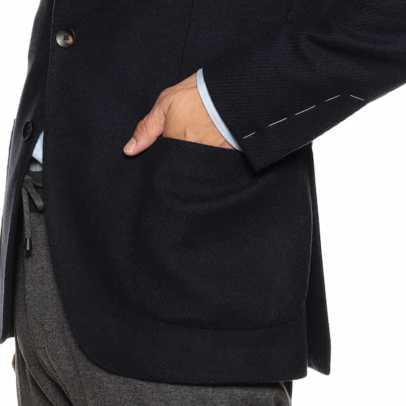 LARDINI ウールナイロンジャケット “ADVANCE" NAVY