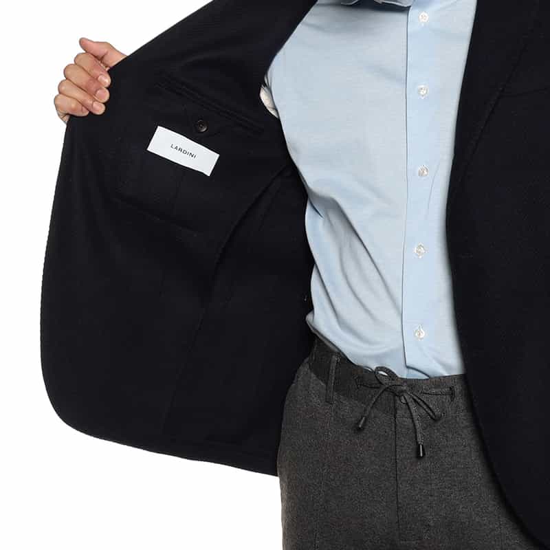 LARDINI ウールナイロンジャケット “ADVANCE" NAVY