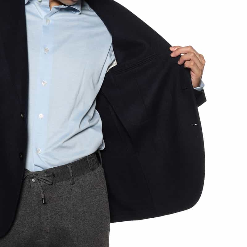 LARDINI ウールナイロンジャケット “ADVANCE" NAVY