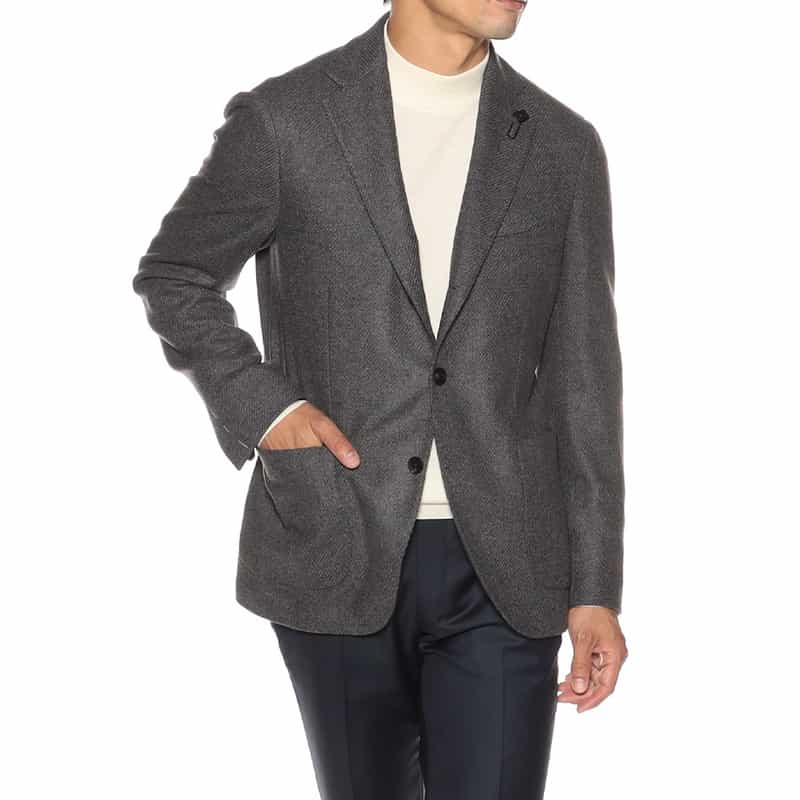 LARDINI ウールナイロンジャケット “ADVANCE" GRAY