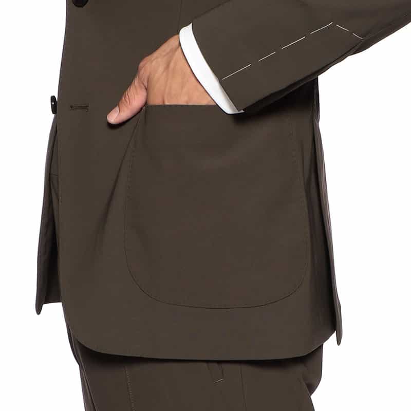 LARDINI セットアップ ナイロンジャージージャケット KHAKI