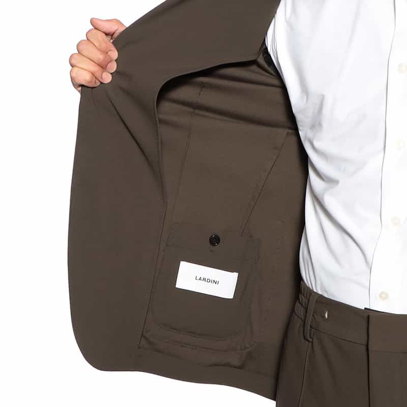 LARDINI セットアップ ナイロンジャージージャケット KHAKI